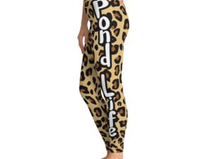 Women's Leopard Print Leggings White Lettering